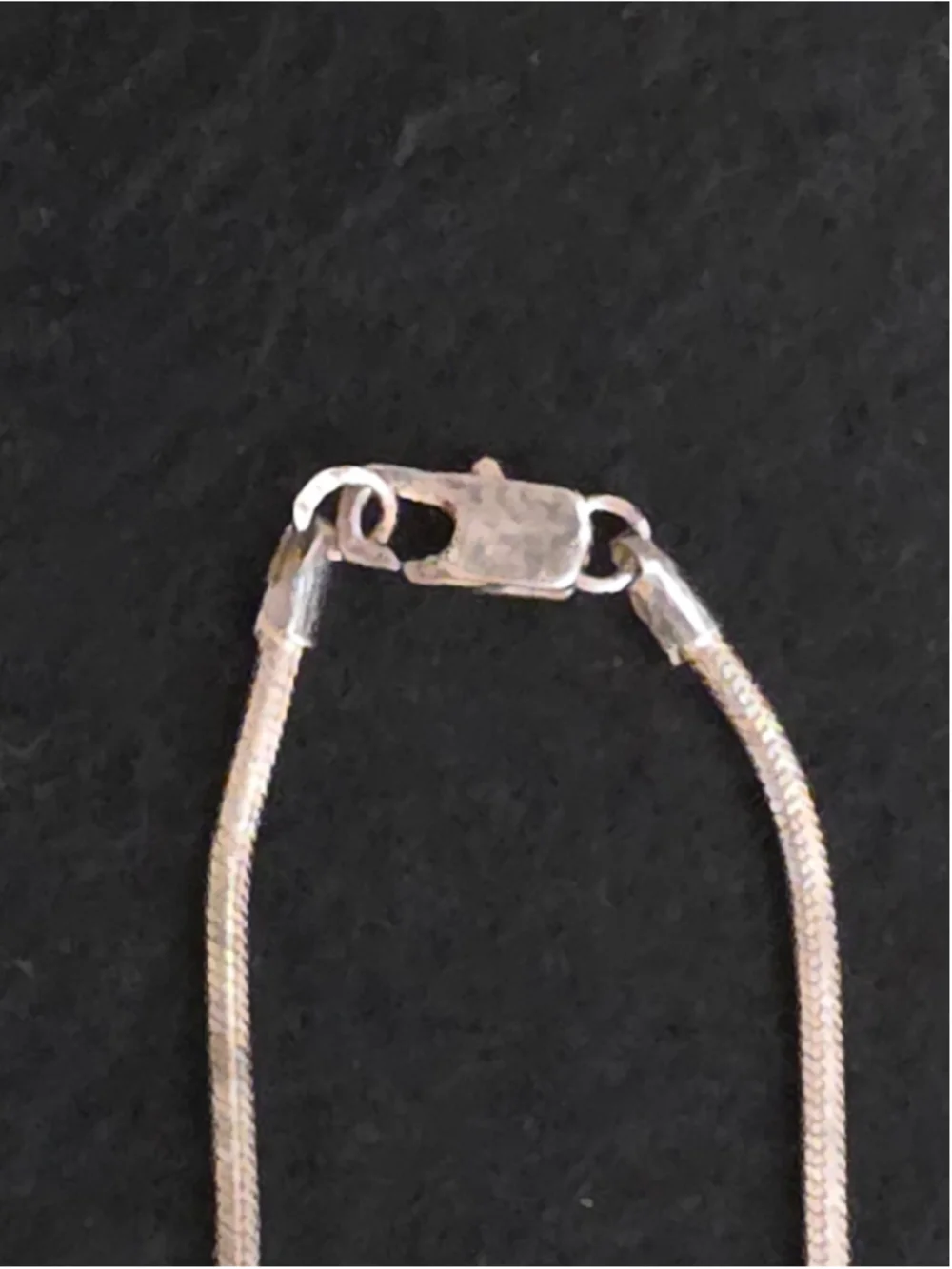 RARE 1990s Chanel 925 Sterling Silver Cube Charm Necklace - Picture 5 of 8